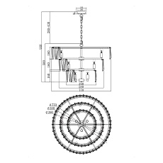 Подвесная люстра Maytoni Puntes MOD043PL-18CH 3
