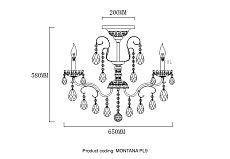 Потолочная люстра Crystal Lux Montana PL9 1