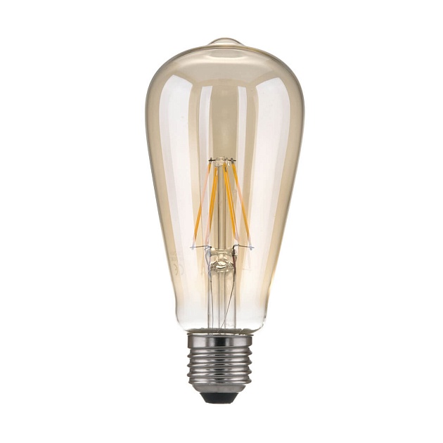 Лампа светодиодная филаментная Elektrostandard E27 6W 3300K прозрачная a048279 фото 