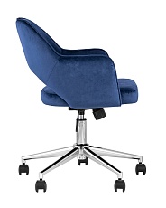 Офисное кресло Stool Group Кларк велюр синий CLARKSON BLUE CHROME 2