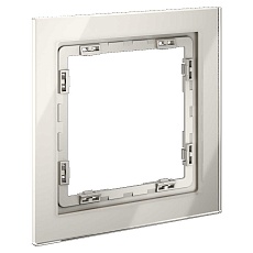 Рамка стеклянная Voltum S70 на 1 пост, (кашемир, стекло) VLS110103 1