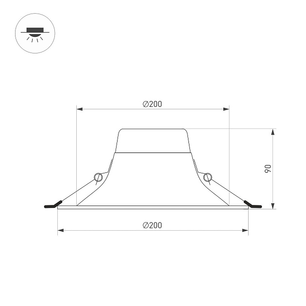 Встраиваемый светодиодный светильник Arlight MS-Blizzard-Built-R215-20W Warm3000 036606 фото 2