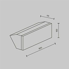 Уличный настенный светодиодный светильник Maytoni Brick O436WL-L20GF3K 1