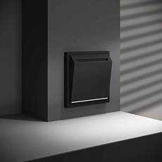 Выключатель встраиваемый S70 карточный 16А, (черный матовый) Voltum VLS010708 4