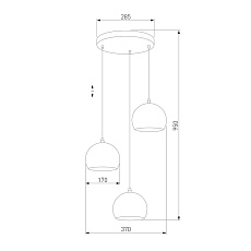 Подвесная люстра TK Lighting 2082 Yoda Black 1