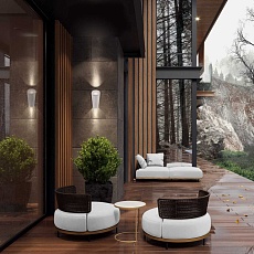 Уличный настенный светодиодный светильник Elektrostandard Tronc 1539 Techno Led белый a053447 2