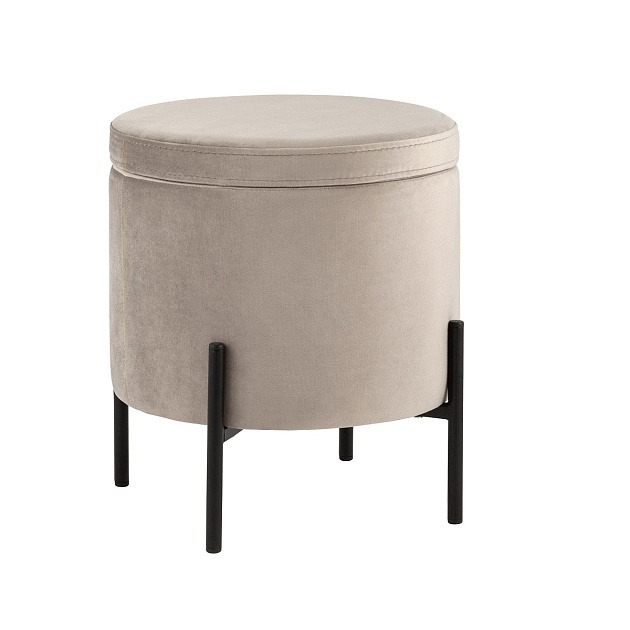 Пуф Stool Group Грейс велюр светло-серый vd-grays-b25 Фото № 1