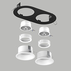 Комплект со светильником Lightstar Domino Round (214657+214606+214606+214006+214006) D6570606WMOD 2