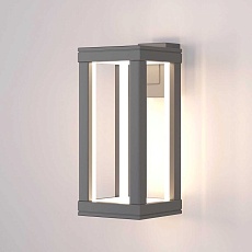 Уличный настенный светодиодный светильник Elektrostandard Frame 1527 Techno Led серый a051856