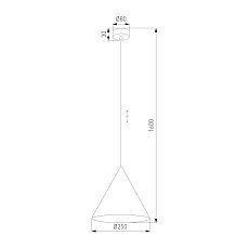Подвесной светильник TK Lighting 10037 Cono a068513 2