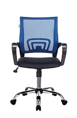 Офисное кресло Бюрократ CH-695SL спинка сетка синий TW-05 сиденье черный TW-11 крестовина хром 3