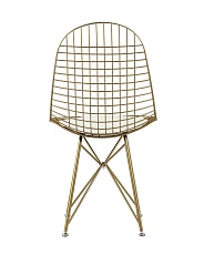 Кухонный стул Stool Group Eiffel золотой с белой подушкой AFR-18B-P1 GL/WH 2