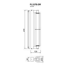 Бра Fluorite Instante Chrome FL1178-2W 1