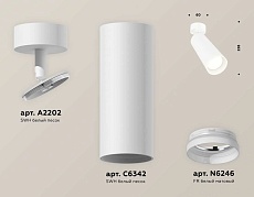 Комплект накладного светильника Ambrella light Techno Spot XM6342010 SWH/FR белый песок/белый матовый (A2202, C6342, N6246) 2