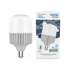 Лампа светодиодная Gauss E40 100W 6500K матовая 63430 2