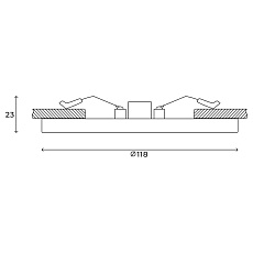 Точечный встраиваемый светильник Hesby Lighting Alta  HSBL_0183 1