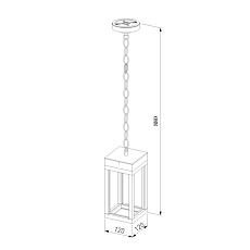 Уличный подвесной светодиодный светильник Elektrostandard Frame 1528 Techno Led черный a051857 1