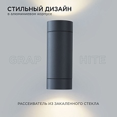 Уличный настенный светильник Apeyron Grafite 11-119 4