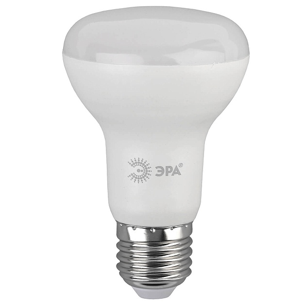 Лампа светодиодная ЭРА E27 8W 2700K матовая ECO LED R63-8W-827-E27 Б0050300 фото 