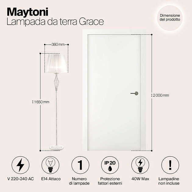 Торшер Maytoni Grace ARM247-11-G Фото № 2