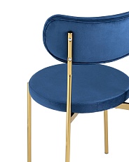 Кухонный стул Stool Group Барбара велюр синий золотые ножки DC-09040A HLR-64 4