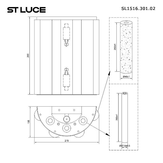 Настенный светильник ST Luce Delight SL1516.301.02 изображение 2 Настенный светильник ST Luce Delight SL1516.301.02 Фото № 2
