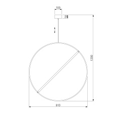 Подвесной светодиодный светильник Eurosvet Element 90283/1 бронза 2