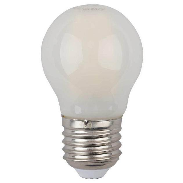Лампа светодиодная филаментная ЭРА E27 7W 2700K матовая F-LED P45-7W-827-E27 frost Б0027958 фото 