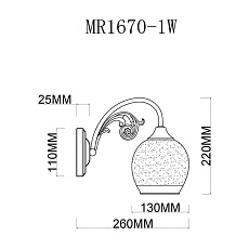 Бра MyFar Nika MR1670-1W 1