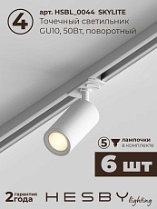 Встраиваемая однофазная трековая система Hesby Lighting Skylite №3 со светильниками HSBL_kompl_S003_VI2W3K 1