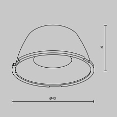Линза Maytoni для Alfa LED 24° LensD43-24 1