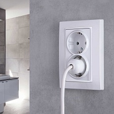 Розетка двойная с заземлением Werkel белый W1172001 4690389155352 1