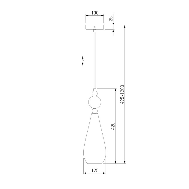 Подвесной светильник Eurosvet Ilario 50202/1 янтарный изображение 2 Подвесной светильник Eurosvet Ilario 50202/1 янтарный Фото № 2