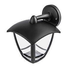 Садово-парковый светильник ЭРА «Дели 2» ДБУ 07-8-002 черный 4-гранный настенный IP44 светодиодный 8Вт 3000K Б0064297 2