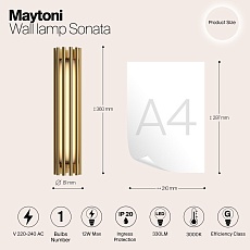 Настенный светильник Maytoni Sonata MOD410WL-L12BS3K 1