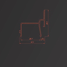 Стеновой контурный профиль Flexy для натяжных потолков 2633 KONTUR 03 1