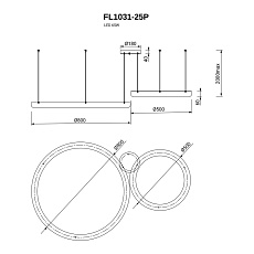 Подвесная люстра Fluorite Modum FL1031-25P 1