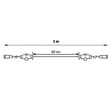 Провод-шина для гирлянд Uniel UCX-F90 T05/2M/BK UL-00013221 1