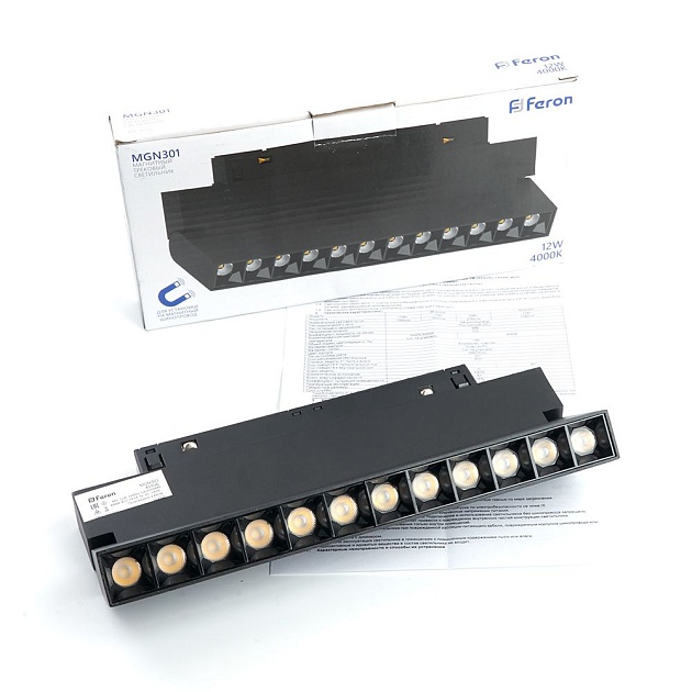 Трековый светодиодный светильник Feron LensFold MGN301 51015 Фото № 3