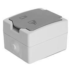 Розетка 1-местная с крышкой Stekker Велена PST16-21-54 49727 2