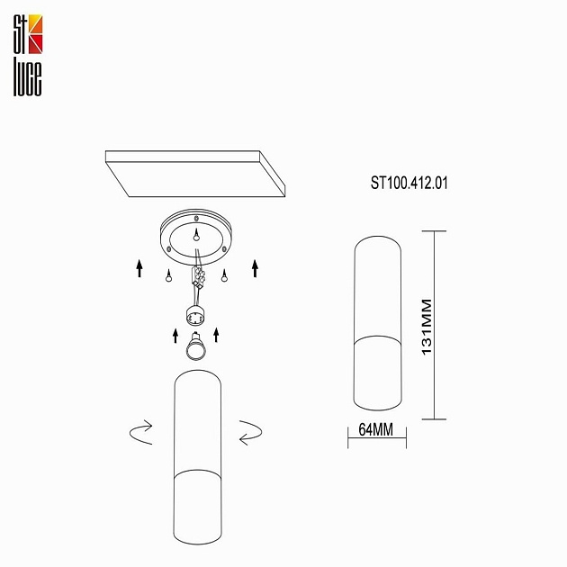 Потолочный светильник ST Luce ST100.412.01 Фото № 2