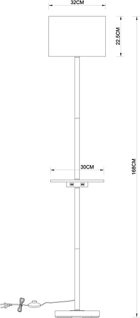 Торшер Arte Lamp Combo A4056PN-1WH Фото № 2
