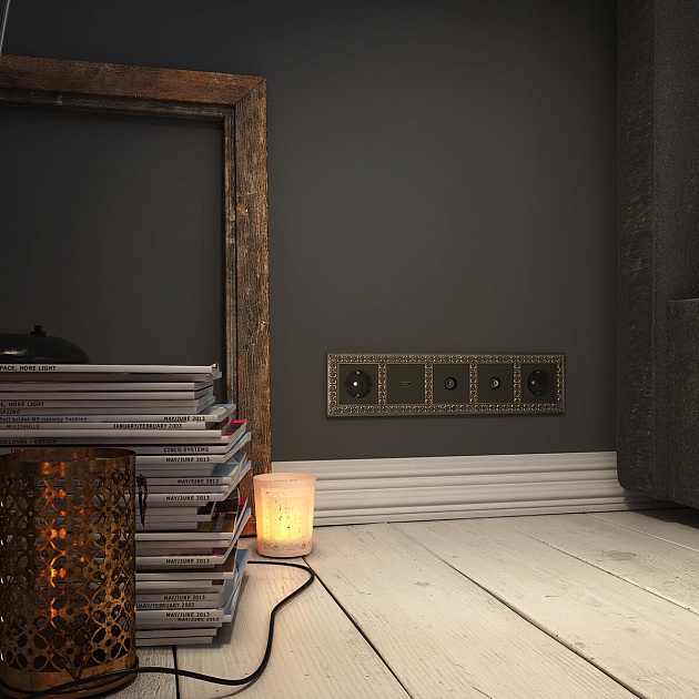 Рамка Werkel Antik на 5 постов бронза WL07-Frame-05 4690389063657 Фото № 2