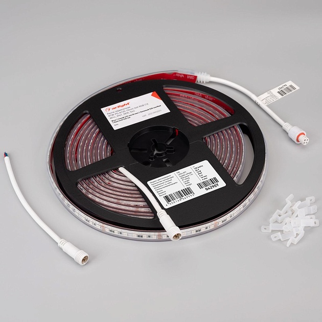 Светодиодная влагозащищенная лента Arlight 12W/m 120Led/m 2835SMD разноцветный 5M RTW-PS-A120-10mm 24V RGB 042907 Фото № 2