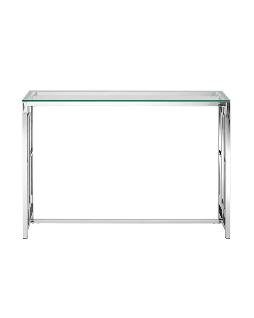 Консоль Stool Group БРУКЛИН 115х30 прозрачное стекло сталь серебро ECST-013 (115x30) фото 4