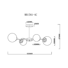 Потолочная люстра MyFar Easy MR1761-4C 1