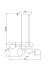 Подвесная люстра Freya Sepia FR5391PL-06CFL 1