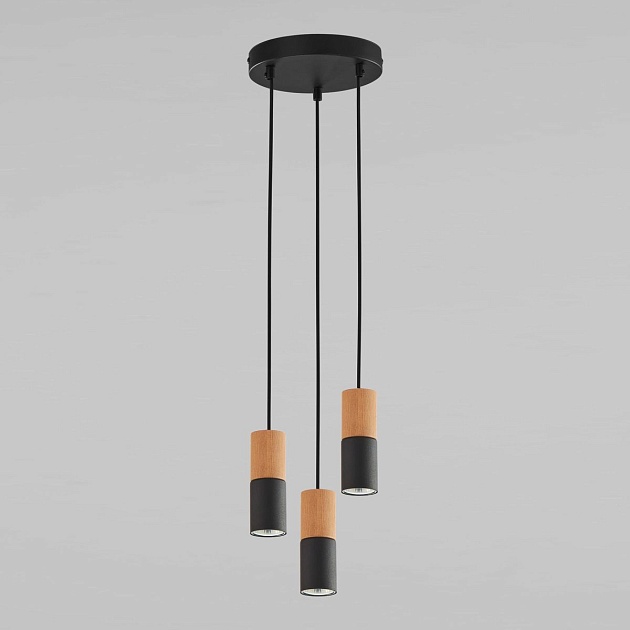 Подвесная люстра TK Lighting 6310 Elit Black Wood Фото № 1