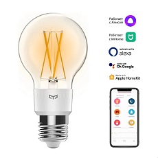 Лампа светодиодная филаментная Yeelight E27 6W 2700K золото YLDP12YL 2