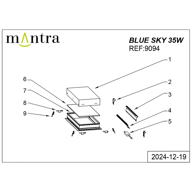 Встраивамое светодиодное окно Mantra BLUE SKY 9094 Фото № 5
